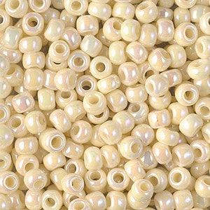 Seed Bead 6-486 Miyuki Seed Beads 6/0 Ivory Pearl Ceylon AB 20 grams  diy beads