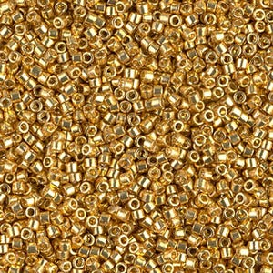 DB1832 Duracoat Galvanized Gold Size 11/0 Miyuki Delica Beads Sold 7.6 grams