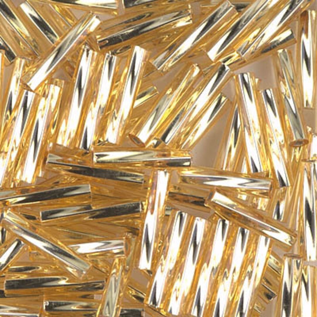 TW2712-3 Miyuki Twisted Bugle Beads 2.7mm X 12mm Silver