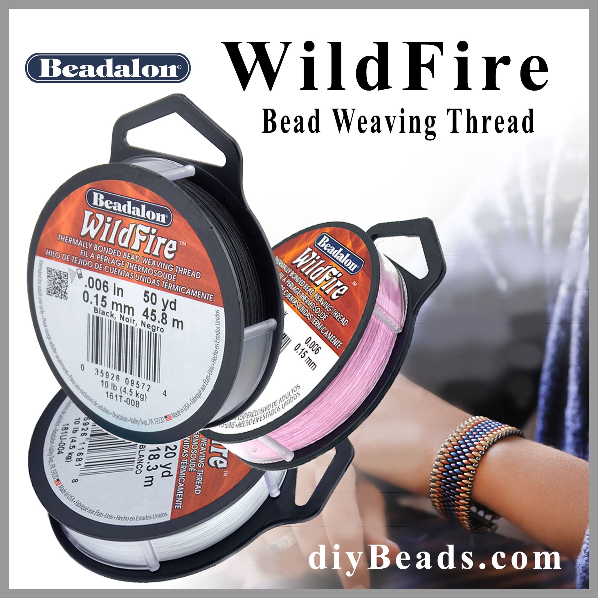 Beadalon filo Wildfire diametro 0.15mm nero