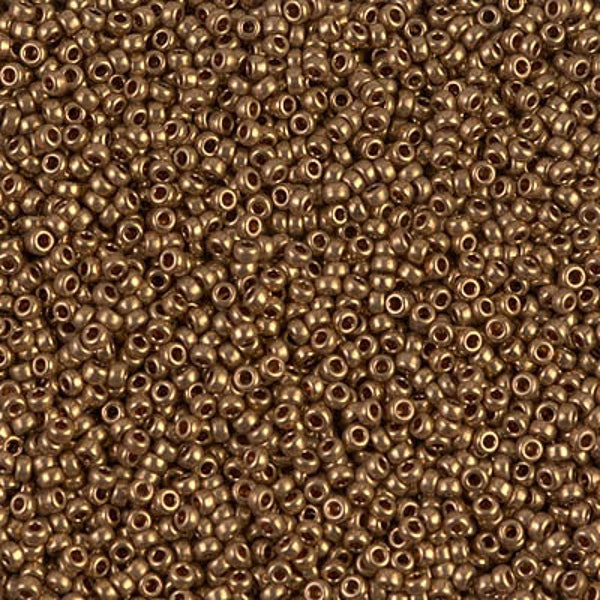 Seed Beads 15-457L Miyuki Seed Beads 15/0 Metallic Light Bronze 10 grams  diy beads