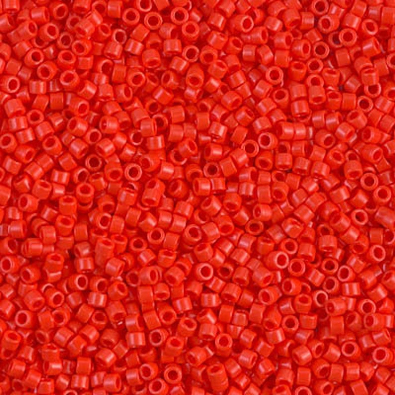 Delica Bead DB0727 Miyuki Delica Beads Opaque Vermillion Red 7.6 grams diy beads