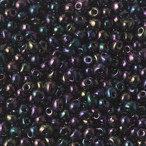 Drop Bead DP-454 Miyuki Drop Beads 3.4mm Metallic Dark Plum Iris - 10 grams - Diy Jewelry - Diy Beads