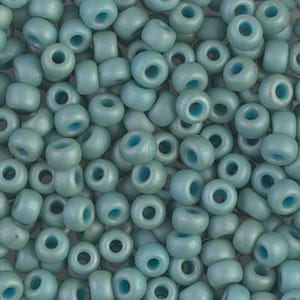 6-2028 Matte Opaque Sea Foam Luster Size 6/0 Miyuki Seed Beads Sold 20 grams