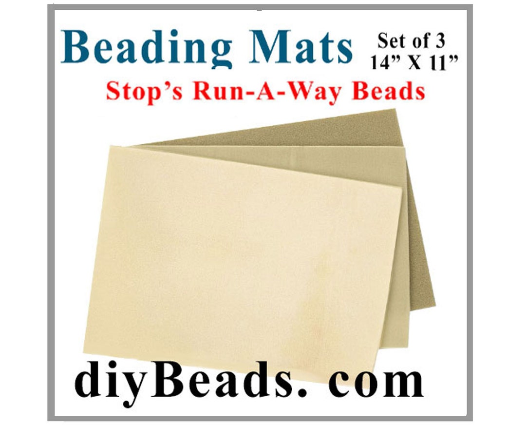 Bead Mats 3 Assorted Colors 11 X 14 Beading Mats, Stops Runaway Beads
