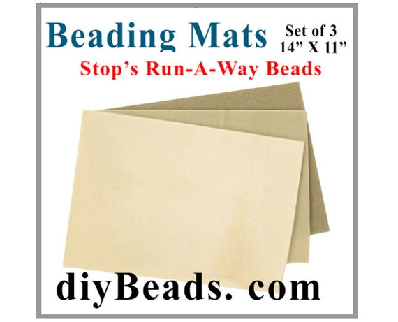 Bead Mats 3 Assorted Colors 11 X 14 Beading Mats, Stops Runaway Beads  Washable Diybeads 
