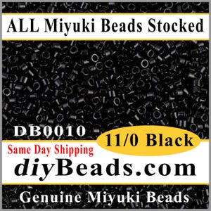 DB0010 Black Size 11/0 Miyuki Delica Bead Diy Beads Sold 7.6 grams