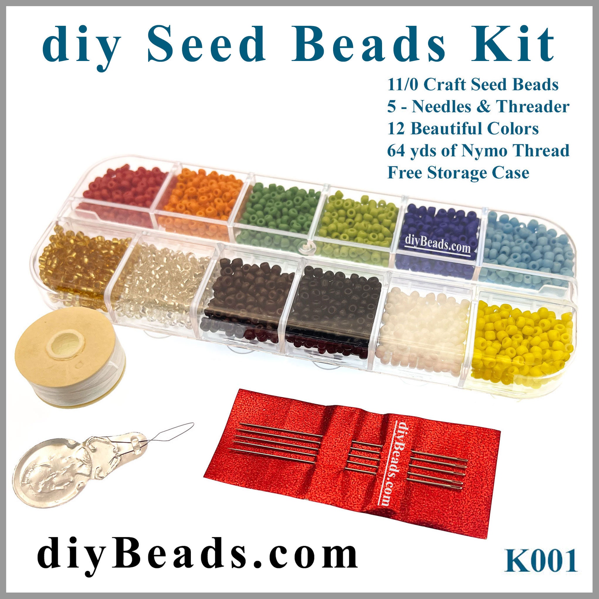 Big Eye Curved Beading Needles, Sold in Packages of 1 TO 50 Needles for Use  With a Bead Spinner 3.5 Inches Diybeads 