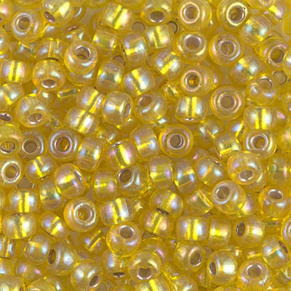 Seed Bead 6-1006 Miyuki Seed Beads 6/0 Silver Lined Yellow AB 20 grams  diy beads