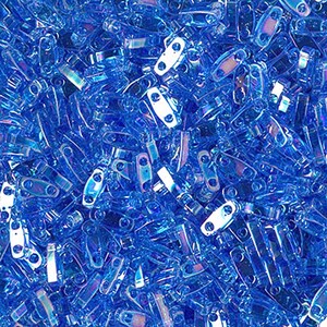 QTL-261 Transparent Sapphire AB Size 5mm x 1.2mm Miyuki Quarter Tila Beads Sold 10 grams diy Bead