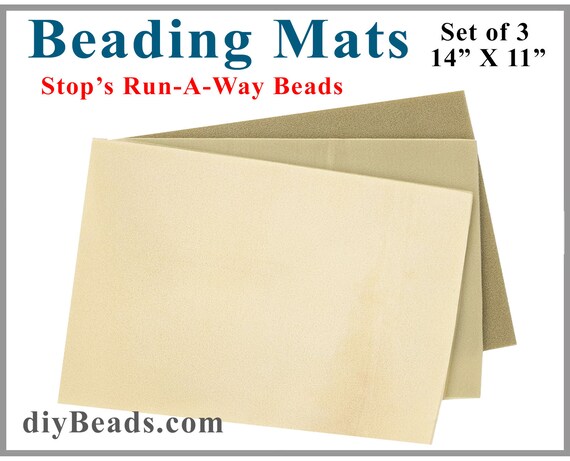 Bead Mats 3 Assorted Colors 11 X 14 Beading Mats, Stops Runaway Beads  Washable Diybeads 