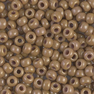 Seed Bead 6-1461 - Miyuki Seed Beads 6/0 Dyed Opaque Latte 20 greams - Diy Beads
