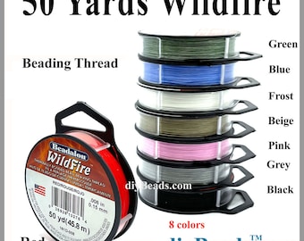 Beadalon Wildfire FROST White Beading Thread .006/.008 20, 50 & 125 Yard  Spools 
