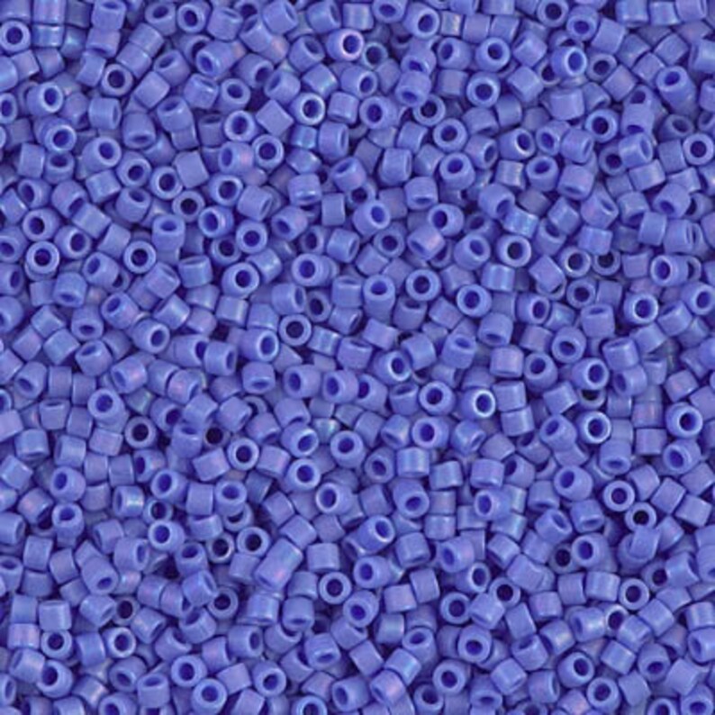 Delica Bead DB1597 Miyuki Delica Beads 110 Matte Opaque Cyan Blue AB 7.6 grams Diy Beads