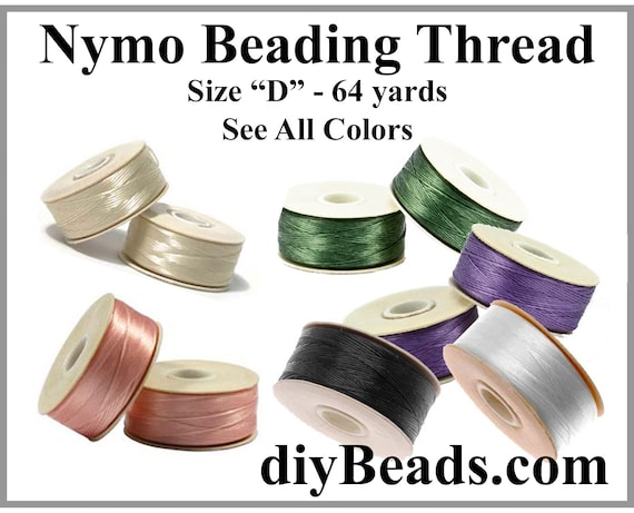 NYMO BEADING THREAD Size d Each Bobbin Contains 64 Yards Sold per