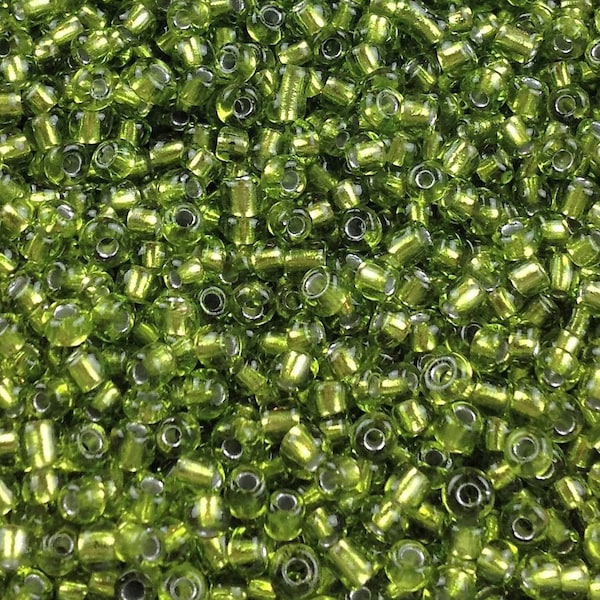 Seed Beads 11/0 Silver Lined Lime Green 10 grams - #99-94-10 diy beads