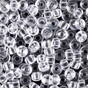 Seed Beads 6-131 Miyuki Seed Beads 6/0 Crystal 20 grams diy beads