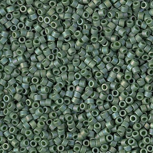 DB2312 Matte Opaque Glazed Basil Green AB Size 11/0 Miyuki Delica Beads Sold 7.6 grams diy Bead