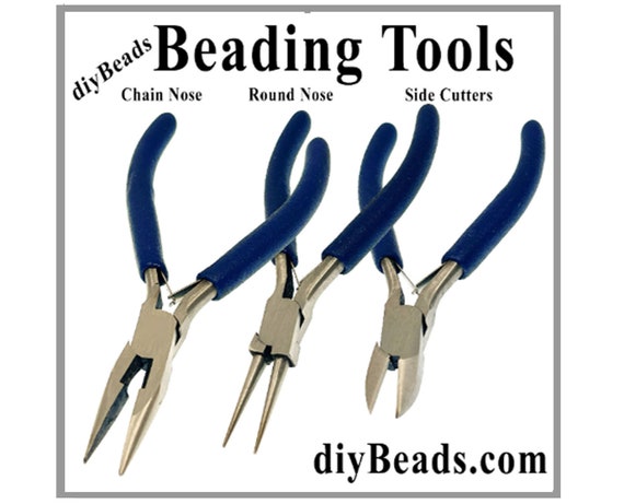 Beading Pliers Tools for Jewelry Making and Beading Round Nose, Chain Nose  With Cutter , Side Cutters Diybeads 