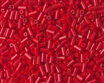 Bugle Beads BGL1-408 Miyuki Bugle Beads 3mm Opaque Red 8.5 grams diy beads