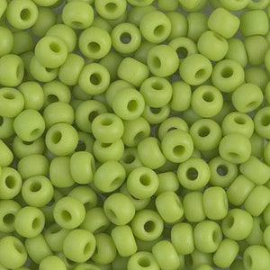 Seed Bead 6-416F Miyuki Seed Beads Size 6/0 Matte Opaque Chartreuse Sold 20 grams Diy Beads