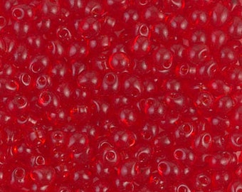 3.4mm Drop Beads Matte Translucent Tea Rose Miyuki 155F Drop Beads 12 Grams Small Teardrop Glass Seed Beads