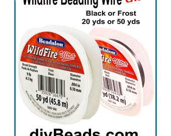 Wildfire ULTRA bead weaving thread  .004 in, Break strength 9 LB  diyBeads