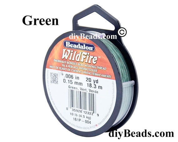 Beadalon Wildfire Bead Thread .006 Green 161P-008 2 spools