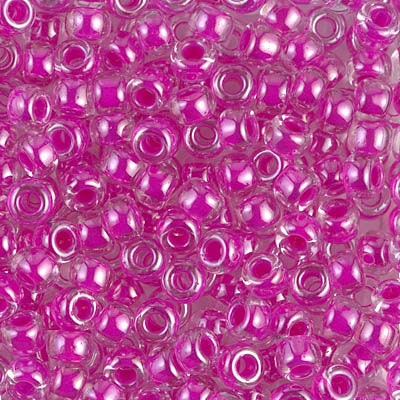Seed Bead 6-209 - Miyuki Seed Beads 6/0 Fuchsia Lined Crystal 20