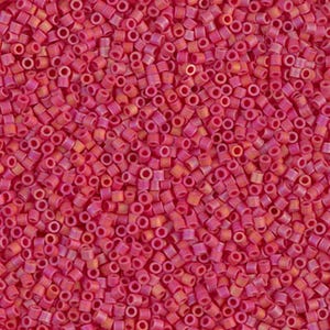 Delica DBS0874 Miyuki Delica Beads 15/0 Matte Opaque Red AB 5 grams diy beads