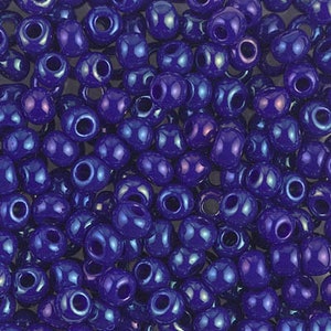 Seed Beads 6-1945 Miyuki Seed Beads 6/0 Opaque Cobalt Luster 20 grams  diy beads