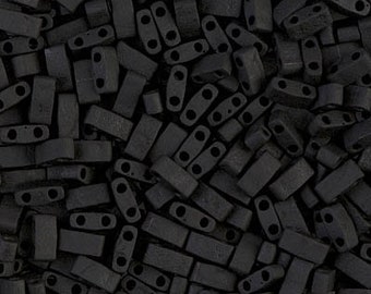 Half Tila Bead HTL-401F Miyuki Half Tila Beads Matte Black 10 grams Diy Beads
