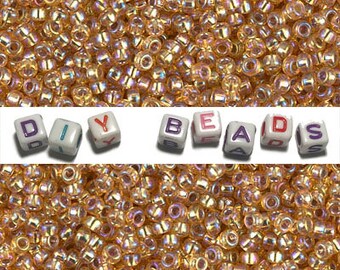 11-1004 Seed Beads Miyuki 11/0 Silver Lined Dark Gold AB 10 grams diy beads