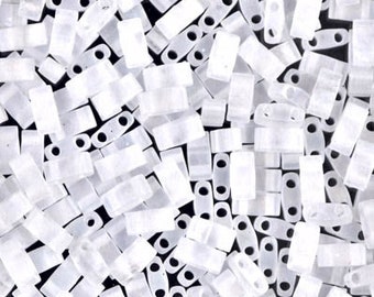 Half Tila Beads HTL-131FR Miyuki Half Tila Beads Matte Transparent Crystal AB 10 grams  diy beads