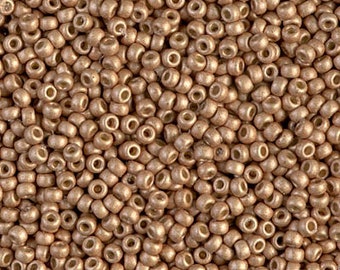 Seed Bead 11-4204F Miyuki Seed Beads 11/0 Duracoat Galvanized Matte Champagne 10 grams Diy Beads
