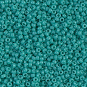 Seed Bead 11-412 Miyuki Seed Beads 11/0 Opaque Turquoise Green 10 grams  Diy Beads