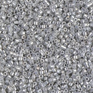 DB0252 Opaque Gray Luster Size 11/0 Miyuki Delica Beads Sold 7.6 grams