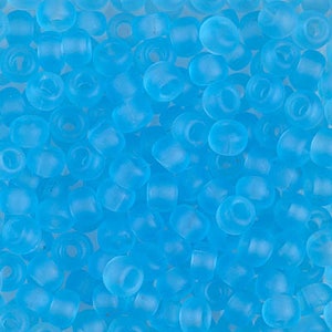 Seed Bead 6-148F - Miyuki Seed Beads 6/0 Matte Transparent Aqua 20 grams - Diy Beads