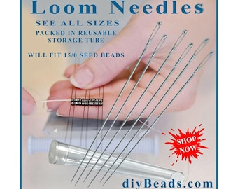 LOOM Beading Needles Size 3.125 in. 0.46mm (Package of 6 needles)  diyBeads