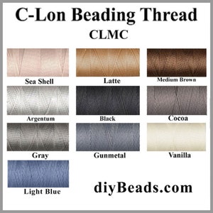 C-Lon Micro Nylon Bead Cord - CLMC Size D ( Industry Size TEX 70 ) - Approx 100 yards per Bobbin - Sold 1 Bobbin - Diy Beads