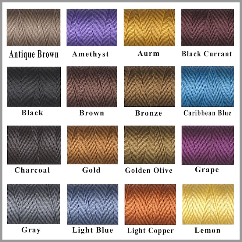 C-Lon Nylon Beading Thread ( CLC ) Industry Size TEX 210 - Approx 92 yards per Bobbin 36+ colors diyBeads