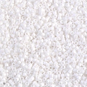 DB0351 Matte White Size 11/0 Miyuki Delica Beads Sold 7.6 grams