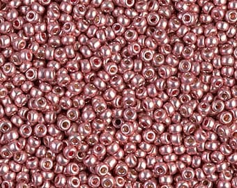 Seed Bead 11-4209 - Miyuki Seed Beads 11/0 - Duracoat Galvanized Dark Coral - 10 grams - Diy Beads