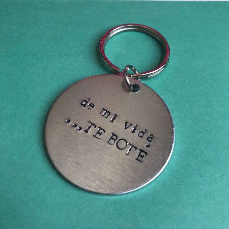 Te Bote Te Bote Handstamped Keychain Etsy