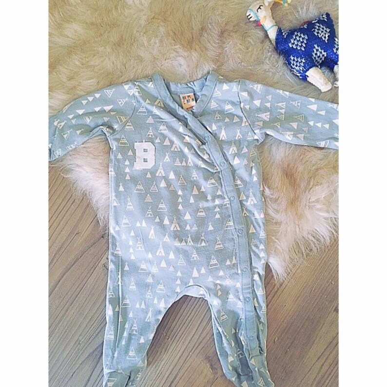 Baby /'B/' Teepee Sleeper newborn coming home outfit baby boy hospital outfit newborn footed sleeper footed pajamas footed onesie