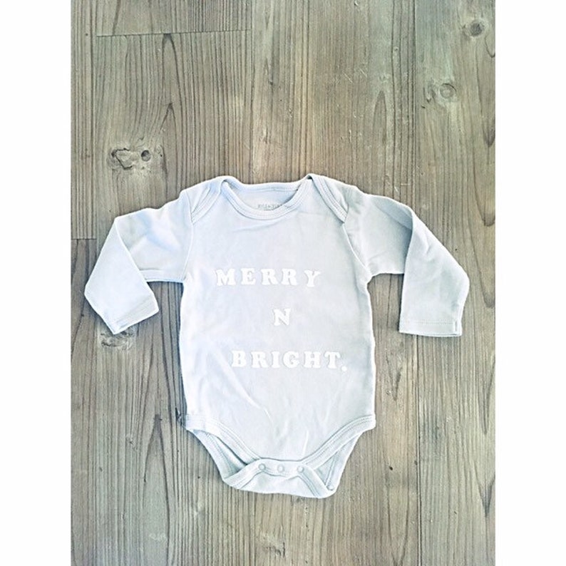 Boho Christmas baby boy onesie Merry N Bright Onesie baby Christmas Onesie Merry Christmas baby onesie