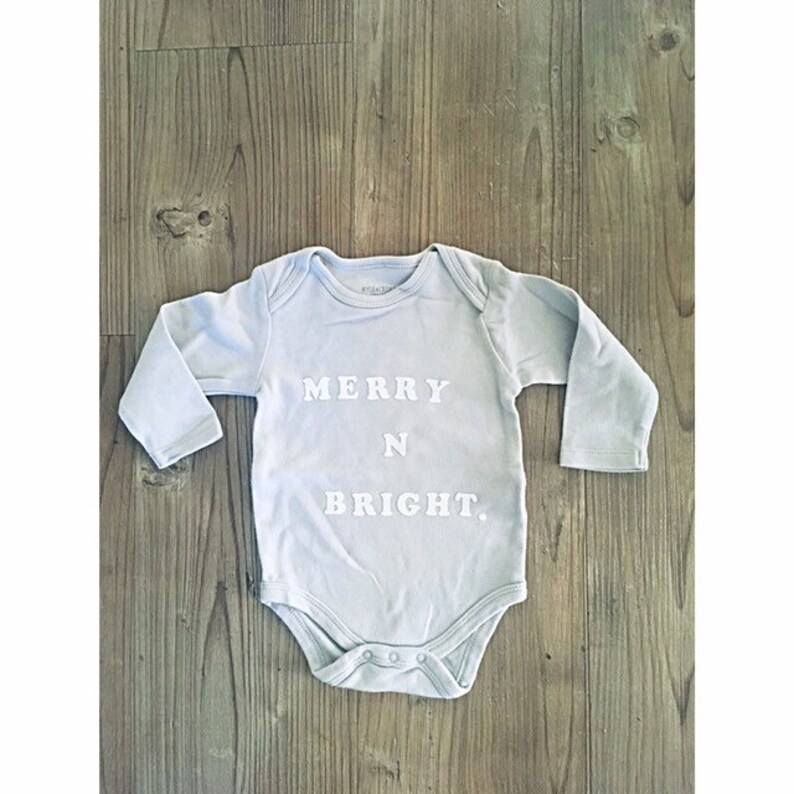 Boho Christmas baby boy onesie Merry N Bright Onesie baby Christmas Onesie Merry Christmas baby onesie