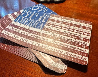 This is Our America 4"x6" Pro-Immigration American Flag Sticker