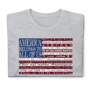 America Belongs to All of Us. Immigrants are America, Trump.