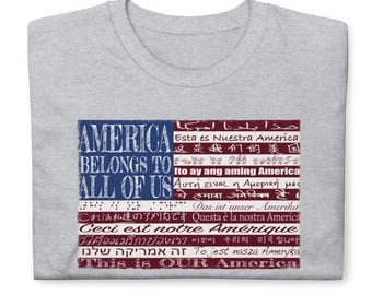 America Belongs to All of Us. Immigrants are America, Trump.